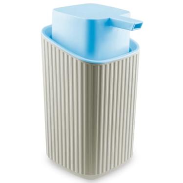 Imagem de Porta Sabonete Liquido Dispenser Álcool Gel Detergente Cozinha Banheiro Lavabo Moderno Luxo (Azul Bebê)