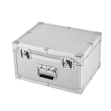 Imagem de Caixa de ferramentas caixas de ferramentas de alumínio rígido caixa de ferramentas maleta caixa de ferramentas de armazenamento portátil estojo de transporte PC câmera equipamento organizador baú com