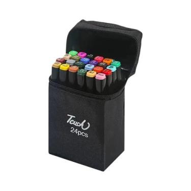 Imagem de Conjunto de Canetas Pincel com 12/24/36/48/60 ou 80 Cores Sortidas - I