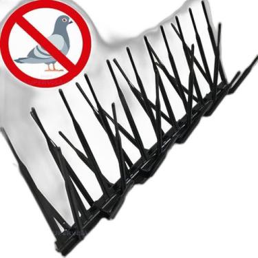 Imagem de 152 Espículas Anti Pombos Gatos Repelente Preta 33 Cm - Plasmoncayo