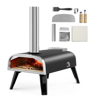 Imagem de Forno de pizza aidpiza para uso ao ar livre, forno de pizza a madeira, forno de pizza a pellet para forno, grelhador portátil de aço inoxidável para festa de pizza no quintal