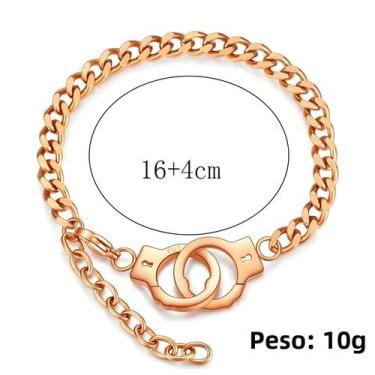 Imagem de Pulseira De Algemas Para Casais De Aço Inoxidável Joias Da Moda Presen
