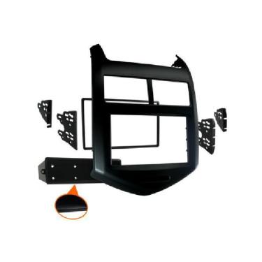 Imagem de Moldura Aparelho Som Dvd Sonic 12 A 15 Mp5 2Din 1Din Preto