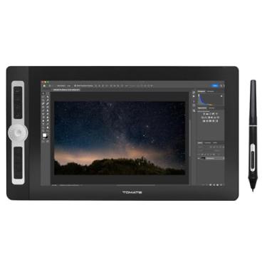 Imagem de Mesa Digitalizadora 15,6" Polegadas Com Tela Pen Display Graphic Monitor Full Hd Caneta Touch 5080 LPI Multi-Function Luva 8192 Níveis de Pressão