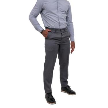 Imagem de Calça De Alfaiataria Social Slim Micro Varios Tamanhos - NERO, Cinza e