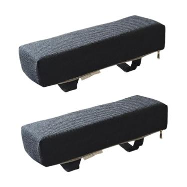 Imagem de WeiLaiKeQi 2PCS ARM ARM ARMAT PADRO de ALTO SUPORTE de SUPORTE Cadeira de substituição Armado de braço de braço de suporte Pillow para cadeira de mesa para jogos, Preto