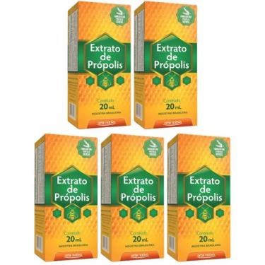 Imagem de Kit 5 Extrato de Própolis Verde 20ml cada, em gotas  Arte Nativa