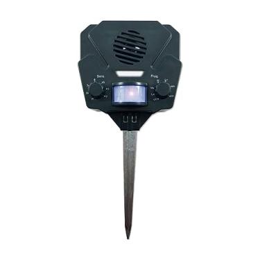Imagem de Bird-X Solar Yard Gard, dispositivo de isca de animal ultrassônico e movido a energia solar com sensor de movimento, fácil de instalar, cobre até 3.000 pés quadrados, frequência de 15-25 kHz, 21,6 cm