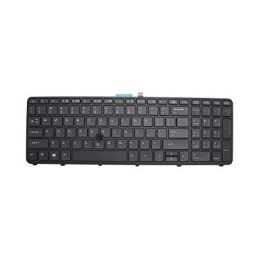 Imagem de Novo teclado de substituição para HP ZBook 15 G1 G2 17 G1 G2 Series PK130TK1A00 SK7123BL MP-12P23USJ698W PK130TK2A00 733688-001 com ponteiro retroiluminado