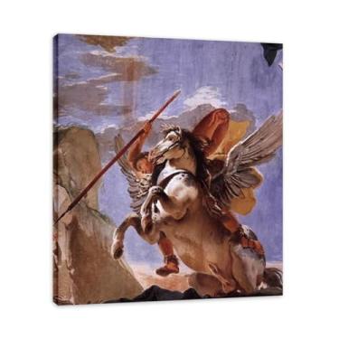 Imagem de Impressão em tela Tiepolo Giovanni Battista The Force of Eloquence – Obra-prima rococó barroca, pintura escolar de Veneza, pintura a óleo decorativa para galeria doméstica 70 x 84 cm