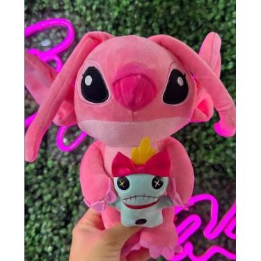 Imagem de Pelúcia Stitch E Angel Com Boneca Xepa 25cm Fofa kwaii - Daiso, Angel