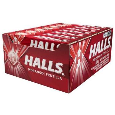 Imagem de Bala Halls Morango 28g Display 21 Unidades