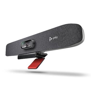 Imagem de Plantronics Poly Studio R30 – Câmera de barra de videoconferência 4K, microfone e alto-falante para salas pequenas – moldura de câmera automática – Tecnologia de redução de ruído – Funciona