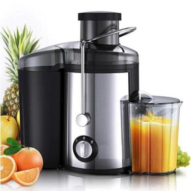 Imagem de Centrífuga Alimentos Elétrica Juicer Inox Cor Preto E Inox Suco Frutas 800w (220V | VOLTAGEM)