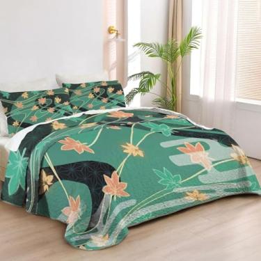 Imagem de Allenjoy Jogo de cama king size fantasia aventura jogo colcha jogo de vídeo jogo de cama cobertor tecido lavável com 2 fronhas SC00240-007