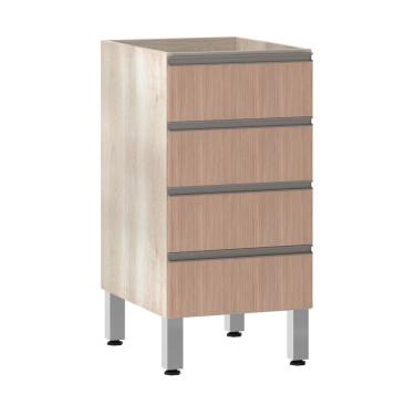 Imagem de Balcão Sem Tampo 40cm Luci Legno Crem e Cumaru