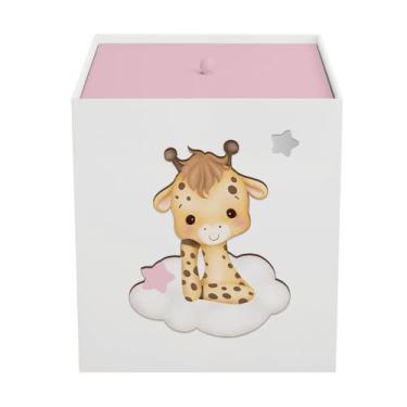 Imagem de Lixeira Kit Higiene MDF com Tampa Quarto Safari Baby Nuvem - Neném na 