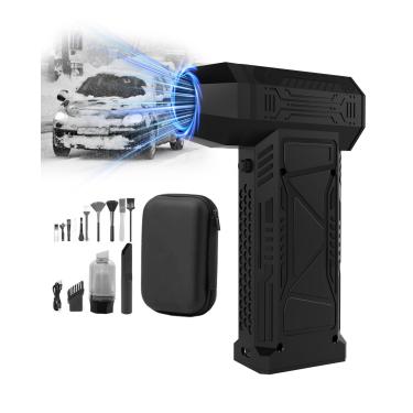 Imagem de Zacruch Soprador Turbo Led Snow Whiz, Mini De Ar Elétrico Alta Potência Com Luz, Ventilador Portátil Para Remoção (Preto)