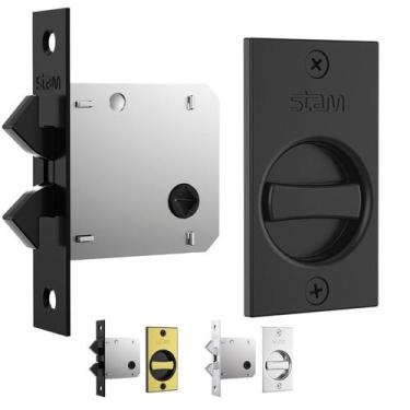 Imagem de Fechadura Stam 1006S WC para porta de correr embutir com puxador de de