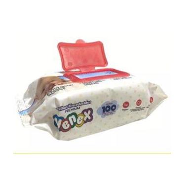 Imagem de Lenço Toalha Umedecida Bebê Infantil Premium Vegana Nenex com 100 Unid