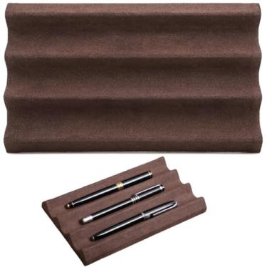 Imagem de EURYNOME Estojo E Suporte De Couro Genuíno Eurynome, 3 Porta-Canetas Para Mesa