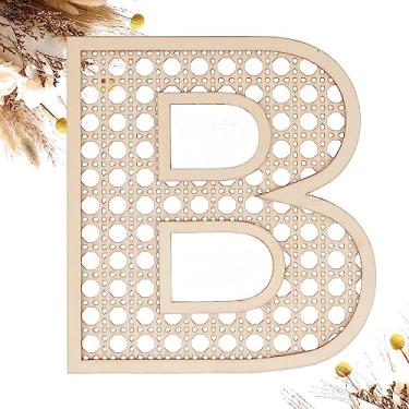 Imagem de She Love Letras De Vime Madeira 8" B Para Decoração Parede, Artesanato, Boho, Berçário, Chá Bebê, Casamento, Quarto, Placas Com Nome, Rústicas Grandes, Casa