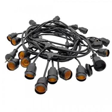 Imagem de Kit 2 Varal Cordão De Luzes Led 5 Mts+ Lampada Branco Quente - Nj