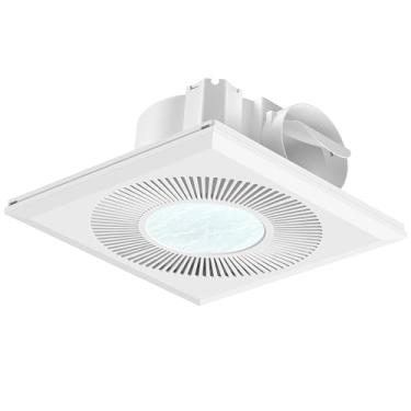 Imagem de FWASTT Exaustor De Banheiro Com Luz 165Cfm Ventilador De Ventilação De Chuveiro Com 11,8 Pol. 15W Luz Led Combo Silencioso 42Db Ventilador De Exaustão De Teto Com Luz Led Ajustável 3000K/4000K/6500K