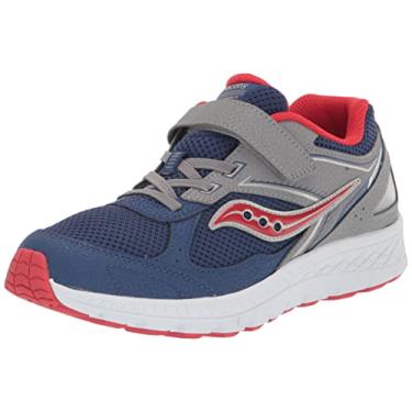 Imagem de Saucony Tênis de corrida unissex infantil Cohesion 14 a/C, Azul-marinho/vermelho, 12.5 Wide Big Kid