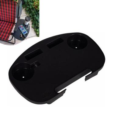 Imagem de Mesa Portátil Porta Copos Celular Para Cadeira De Praia Preto - 002469