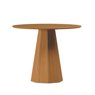 Imagem de Mesa de Jantar Redonda com Tampo em MDF Isis Ypê 100cm