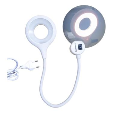 Imagem de Luminária Ring Led Redonda Haste Flexível Maquina Costura LM-9 Ring Bivolt Base Imã Branco Perfeito Para Iniciantes E Profissionais, Proporcionando Maior Precisão, Conforto E Eficiência