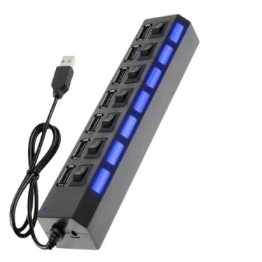 Imagem de Hub USB 2.0 com 4-7 Portas, Extensão USB para PC, Cabo Régua