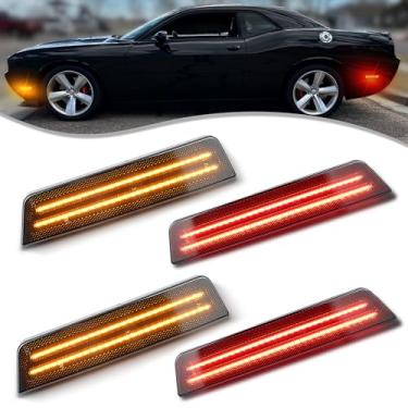 Imagem de ZDEERAOTO Kit de luzes de LED vermelho para Dodge Challenger 2008-2014 para Dodge Charger 2011-14 para Dodge Charger 2011-14, 4 peças