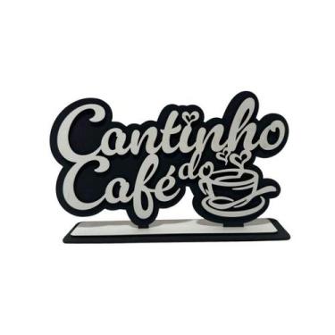 Imagem de Placa MDF Decoração Decorativo Enfeite de Mesa Cantinho do Café - NoBr