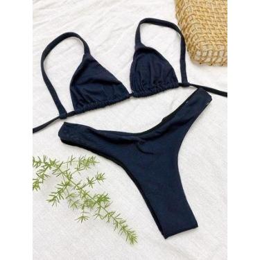Imagem de Biquini cortininha + asa delta - SMELL SWIMWEAR, Preto, P