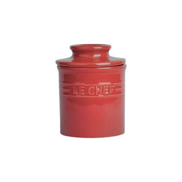 Imagem de Manteigueira Francesa Em Cerâmica Le Chef 95g Haüskraft Vermelho