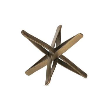 Imagem de Escultura Em Metal Dourado Mart 15x15cm