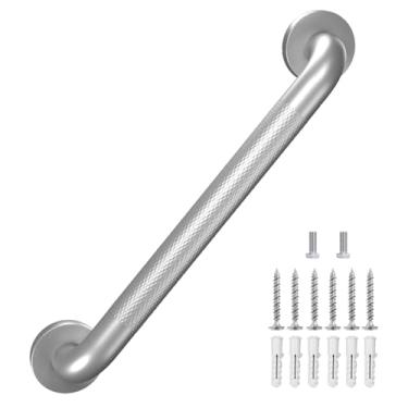 Imagem de Escadas industriais resistentes, corrimão, parede, degraus, ambientes internos, externos, trilhos, barras de apoio de segurança para escadas, bares, estrutura de tubo, antiderrapante, prateado