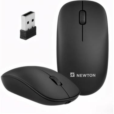 Imagem de Mouse Sem Fio Para Notebook Tablet, 2.4GHz, 1200 DPI, Alcance de 10m, Preto.