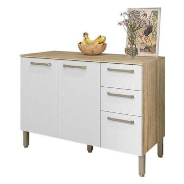 Imagem de Balcão De Pia Mad Versalhes 120 Cm Com Tampo Freijó Supremo - Kits Par