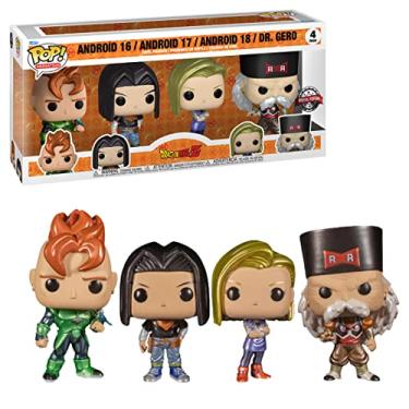 Imagem de Funko Boneco colecionável de vinil Pop! exclusivo Dragon Ball Z Animation - Android 16, Android 17, Android 18 e Dr. Gero - 61120