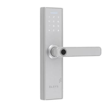 Imagem de Fechadura Digital de Embutir com Biometria, Elsys, ESF-DE2000B, Prata - Abertura via Biometria e Senha Numérica