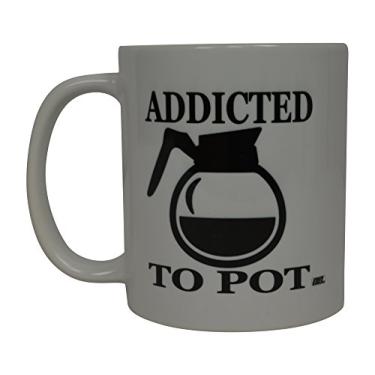 Imagem de Rogue River Tactical Melhor caneca de café engraçada viciado em maconha sarcástica novidade xícara piada ótima ideia de presente para homens mulheres escritório trabalho adulto humor empregado chefe