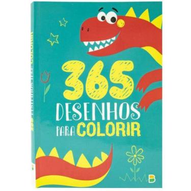 Imagem de Livro Infantil Colorir 365 Dinossauro para Colorir com 288 Páginas - T
