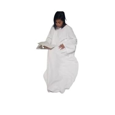 Imagem de Cobertor com Mangas e Capuz em Microfibra, 170x90 cm, Rosa, Fechamento nas Costas, para Inverno (Branco)