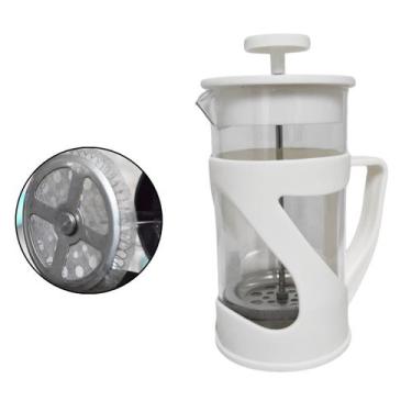 Imagem de Cafeteira Prensa Francesa Moderna Filtro Inox 600ml Branca - Losan