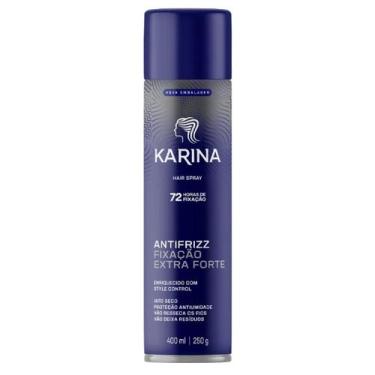 Imagem de Spray fixador para cabelo karina controle e volume fixação extra forte