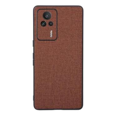 Imagem de Capas Compatível com Xiaomi Redmi K60e,Design de padrão de tela,Pproteção completa de 360°,Pplástico macio,Proteção contra queda-Brown