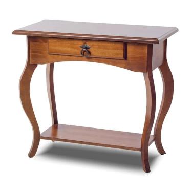 Imagem de Aparador para Sala em Madeira Maciça com Gaveta e Prateleira Viena 3015 - Pinhão